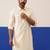 Cream pure cotton pathani with salwar set