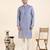 Blueish grey embroidered kurta pajama