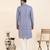 Blueish grey embroidered kurta pajama
