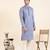 Blueish grey embroidered kurta pajama