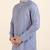 Blueish grey embroidered kurta pajama