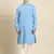 Blue light twill weave cotton kurta  set