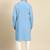 Blue light twill weave cotton kurta  set