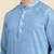 Blue light twill weave cotton kurta  set