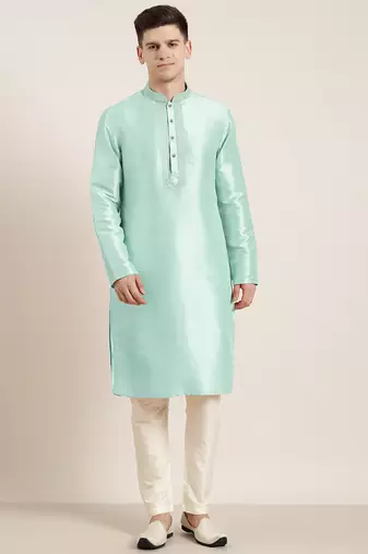 Sky blue embroidered kurta pajama