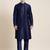 Navy blue embroidered kurta pajama