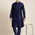 Navy blue embroidered kurta pajama