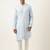 Sky blue asymmetrical kurta pajama