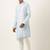Sky blue asymmetrical kurta pajama