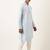 Sky blue asymmetrical kurta pajama