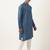 Cobalt blue asymmetrical cotton kurta pajama