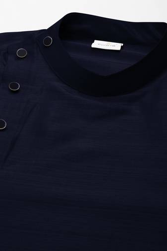 Navy blue drape kurta pajama