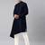 Navy blue drape kurta pajama