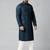 Blue mirror embroidery kurta pajama