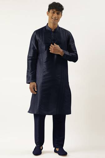 Blue embroidered kurta pajama