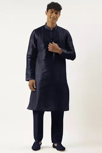 Blue embroidered kurta pajama