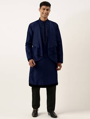 Blue ombre layered kurta pajama 1