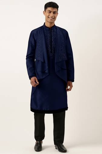Blue ombre layered kurta pajama