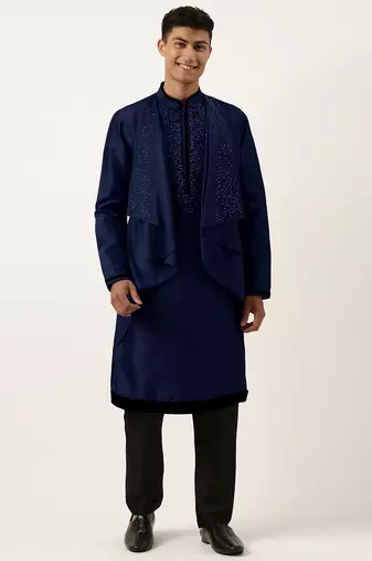 Blue ombre layered kurta pajama