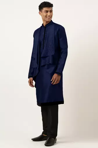 Blue ombre layered kurta pajama