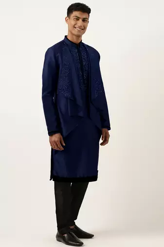 Blue ombre layered kurta pajama