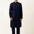 Blue embroidery angrakha kurta pajama