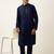 Blue embroidery angrakha kurta pajama