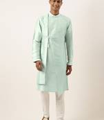 Sky blueembroidery angrakha kurta pajama
