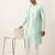 Sky blueembroidery angrakha kurta pajama