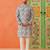 Blue ikat printed kurta pajama
