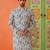 Blue ikat printed kurta pajama
