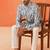 Blue ikat printed kurta pajama