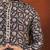Midnight blue batik print kurta