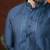 Denim blue embroidery kurta pajama