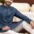 Denim blue embroidery kurta pajama