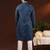 Denim blue embroidery kurta pajama
