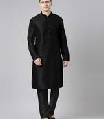Black embroidered kurta pajama