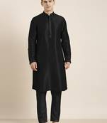 Black embroidered kurta pajama