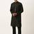 Black chanderi jacquard kurta pajama