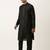 Black chanderi jacquard kurta pajama