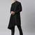 Black drape kurta pajama
