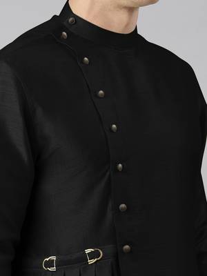 Black drape kurta pajama 5