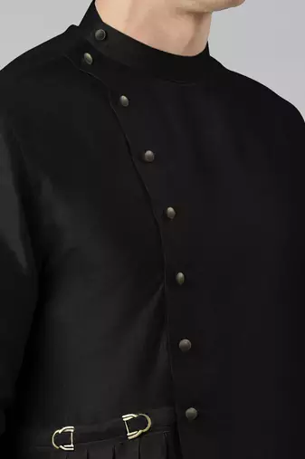 Black drape kurta pajama