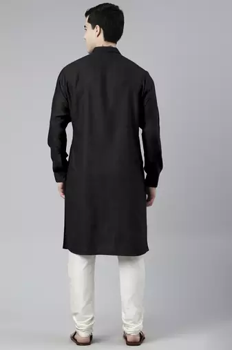 Black angrakha kurta pajama