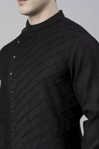 Black angrakha kurta pajama