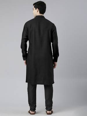 Black angrakha kurta pajama 2