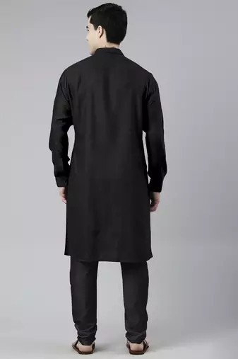 Black angrakha kurta pajama