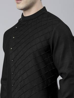 Black angrakha kurta pajama 5