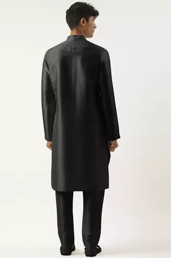 Black embroidered kurta pajama