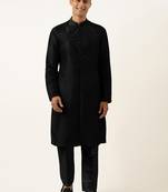 Black embroidery angrakha kurta pajama
